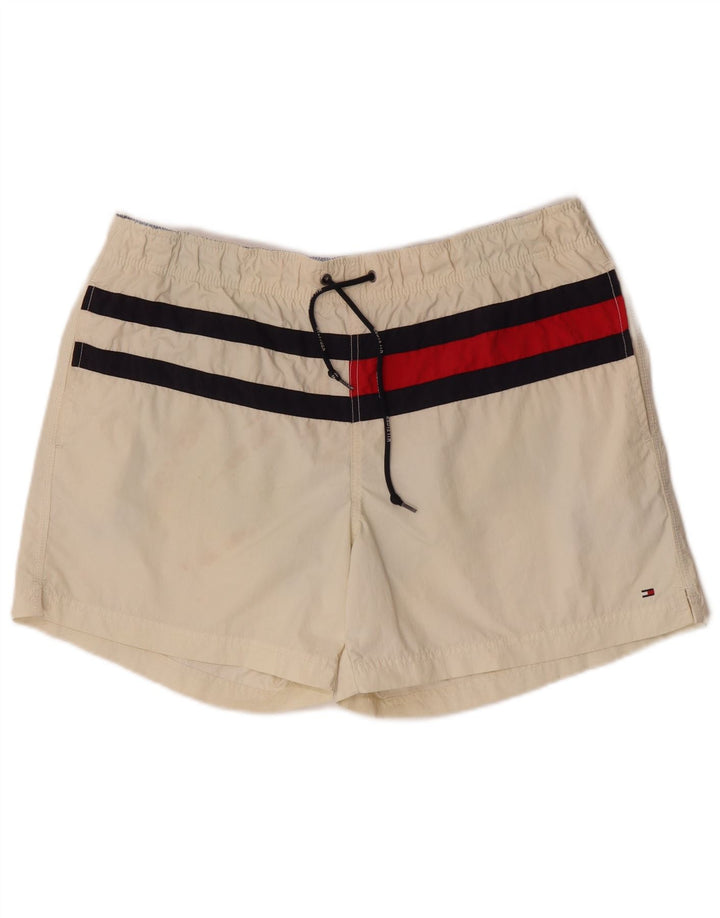 Ανδρικό σορτς κολύμβησης Tommy Hilfiger, μεγάλο σε λευκό χρώμα, πολυεστέρας