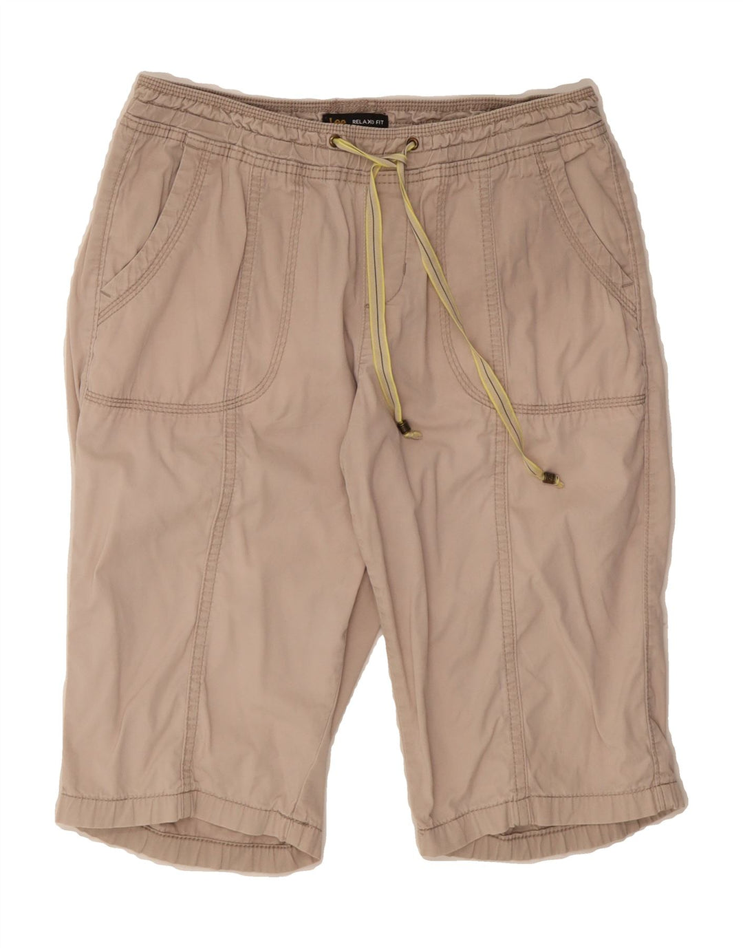 LEE Womens Petites Mid Rise Casual Shorts US 6 Medium W28 Beige Vintage Lee and Second-Hand Lee from Messina Hembry 