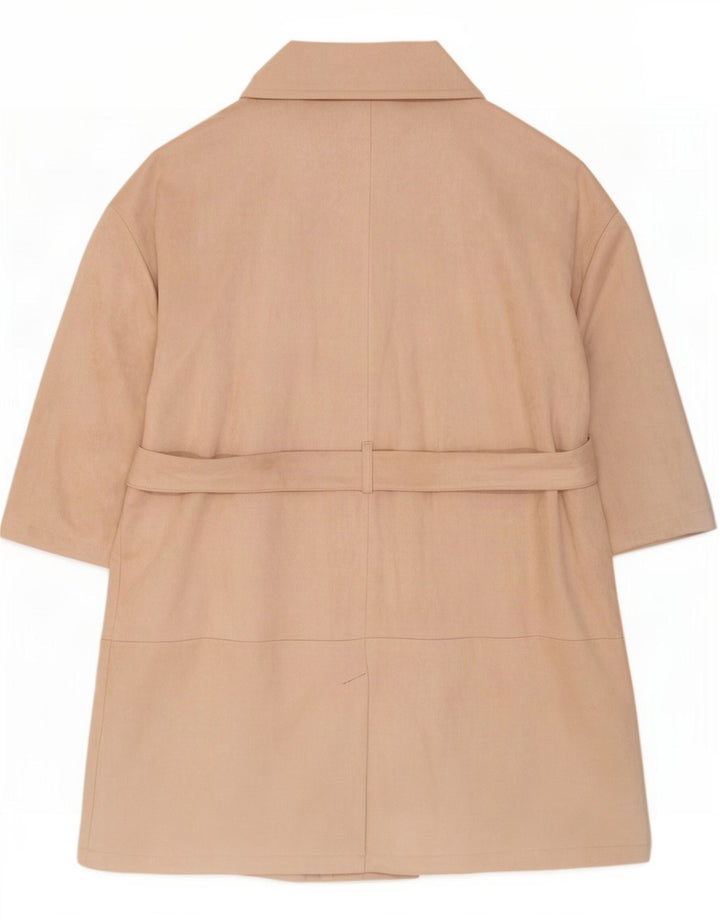 Marks & Spencer Γυναικείο παλτό με διπλό στήθος UK 24 4XL Beige Polyester