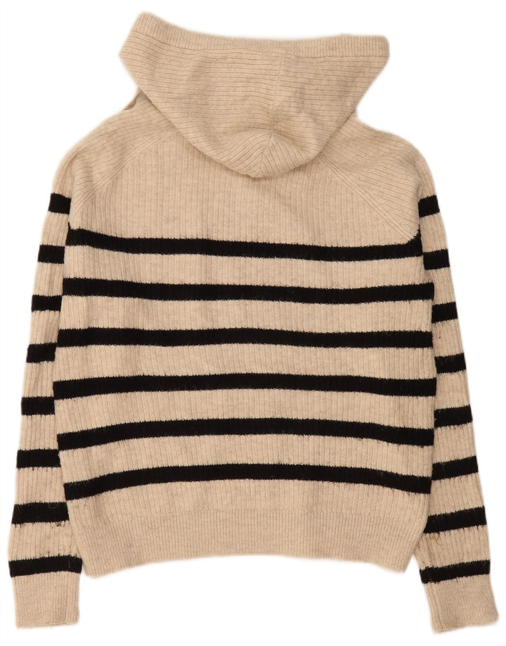 Marks & Spencer Γυναικείο πουλόβερ μεγάλου μεγέθους UK 10 Small Beige ριγέ