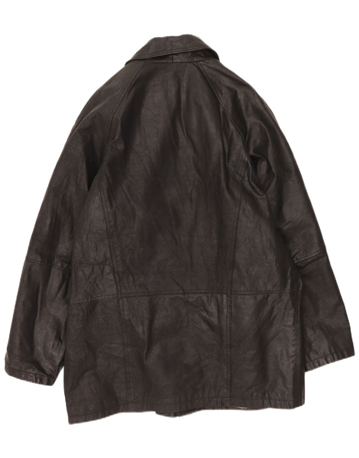 Ανδρικό δερμάτινο μπουφάν Giulia Galanti Duffle UK 40 Large Black Leather