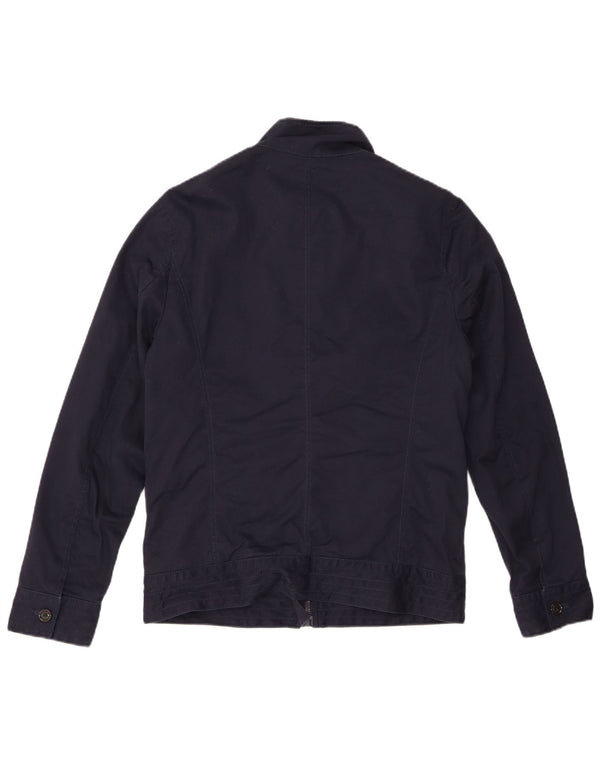 ZARA Ανδρικό Στρατιωτικό Μπουφάν UK 40 Large Navy Blue Polyester