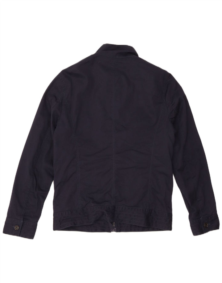 ZARA Ανδρικό Στρατιωτικό Μπουφάν UK 40 Large Navy Blue Polyester