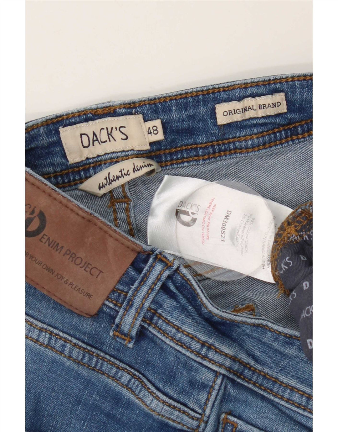 Ανδρικό τζιν Dack's Slim IT 48 Medium W32 L27 Μπλε βαμβακερό
