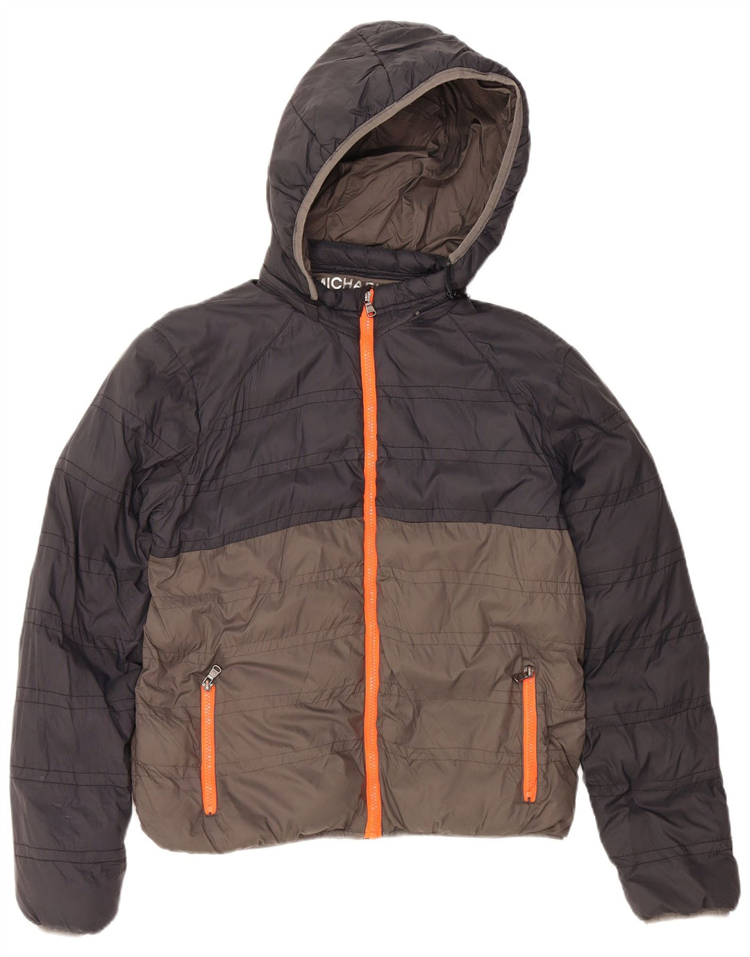 MICHAEL KORS Μπουφάν με κουκούλα για αγόρια με επένδυση 15-16 ετών Γκρι νάιλον