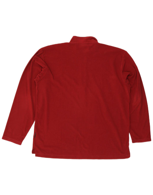 Jack Wolfskin Ανδρικό φερμουάρ με λαιμόκοψη Fleece UK 48 2XL κόκκινο πολυεστέρα