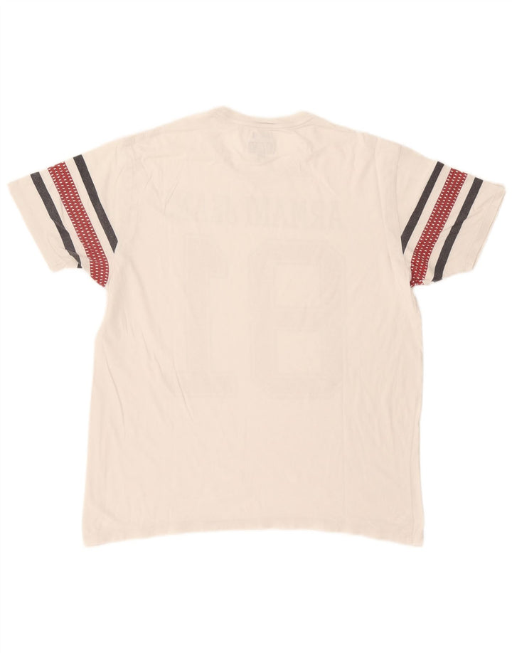 Armani Jeans Ανδρικό κανονικό γραφικό T-shirt Top XL Λευκό