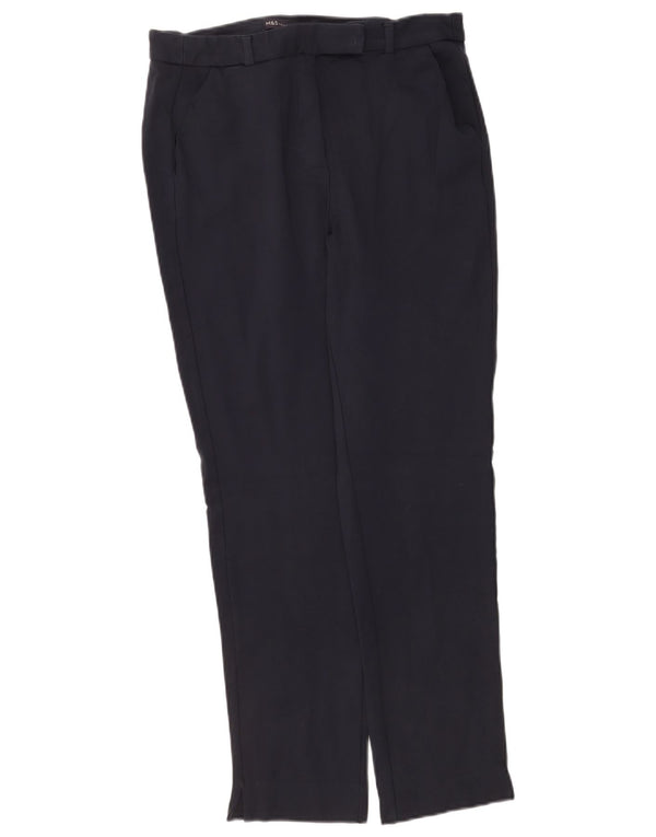 Γυναικεία Casual Παντελόνια Marks & Spencer UK 12 Medium W30 L28 Navy Blue