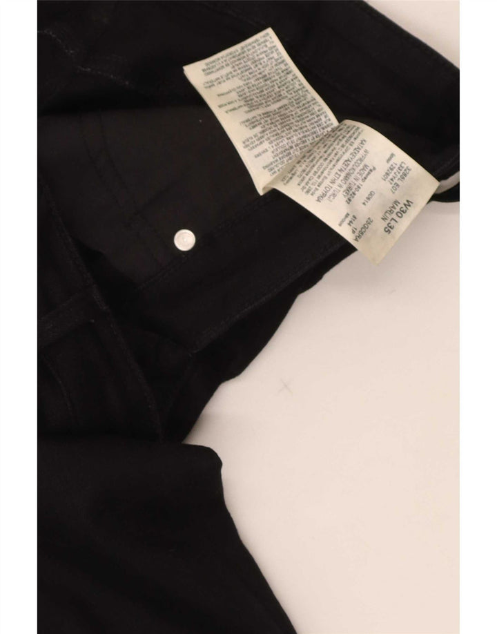Lee Γυναικείο Marlin Slim Straight Jeans W30 L35 μαύρο βαμβακερό