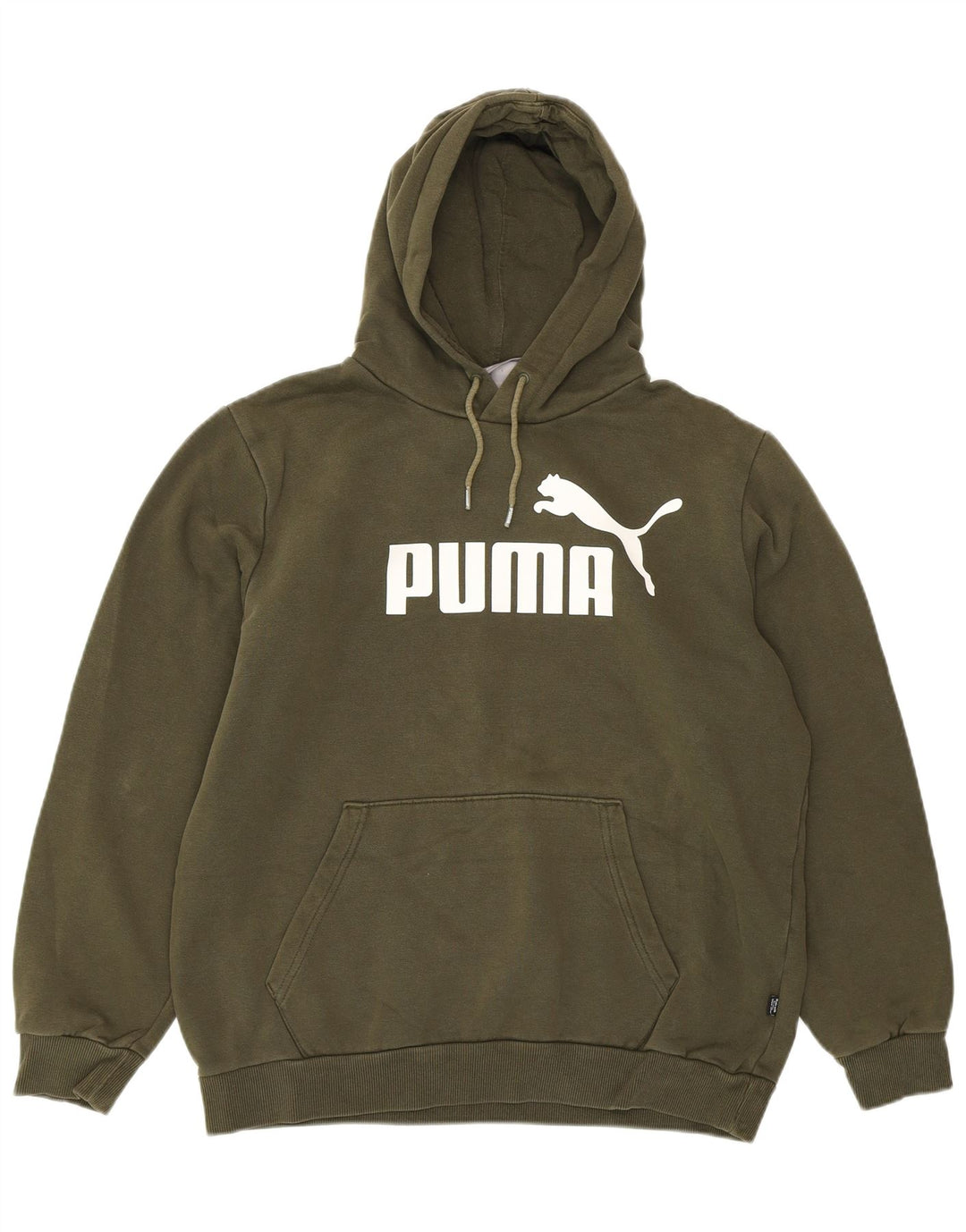 PUMA γυναικείο υπερμεγέθη γραφικό φούτερ με κουκούλα UK 14 Medium Khaki Elastane