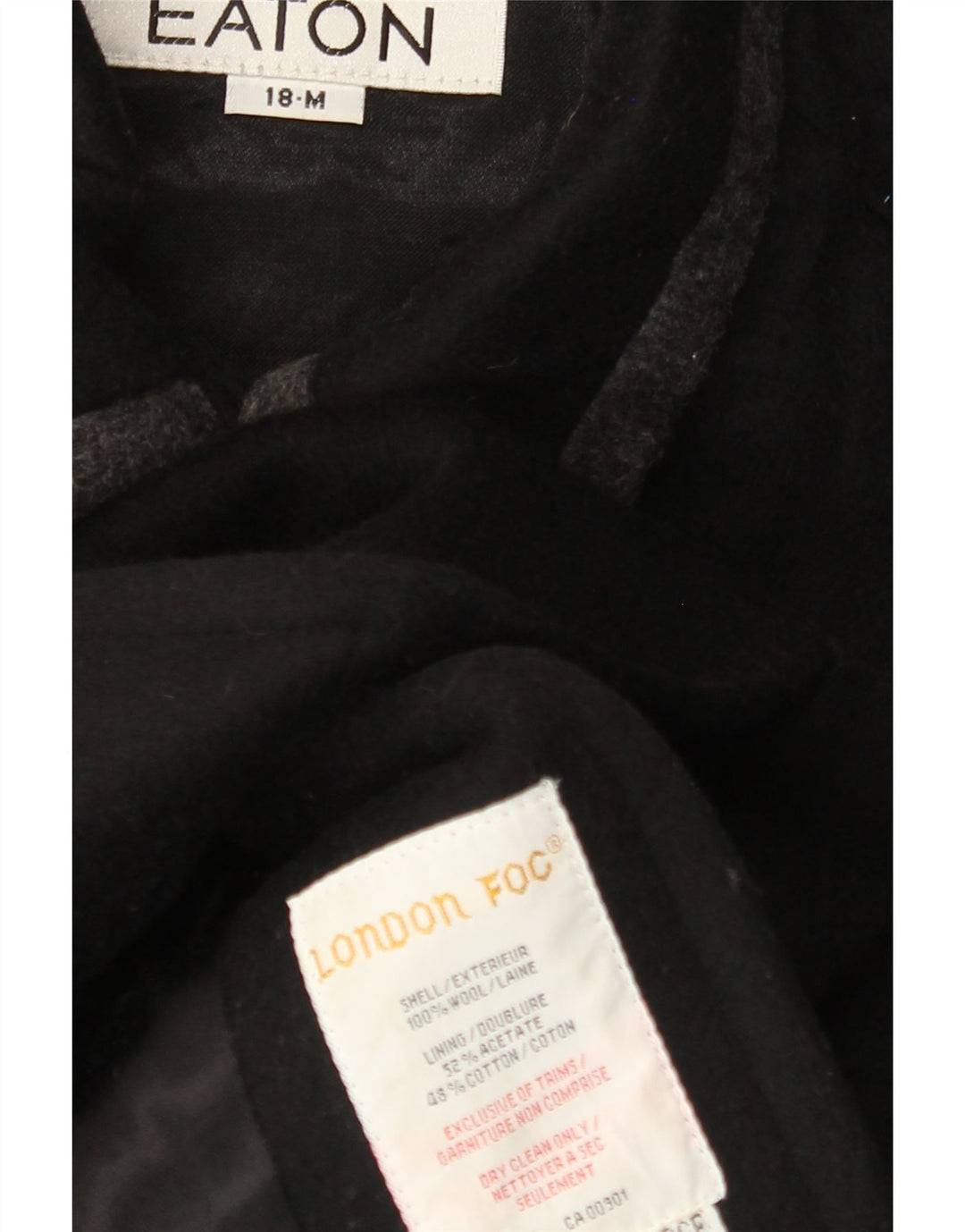 Γυναικείο Παλτό LONDON FOG US 18 2XL Μαύρο Μαλλί