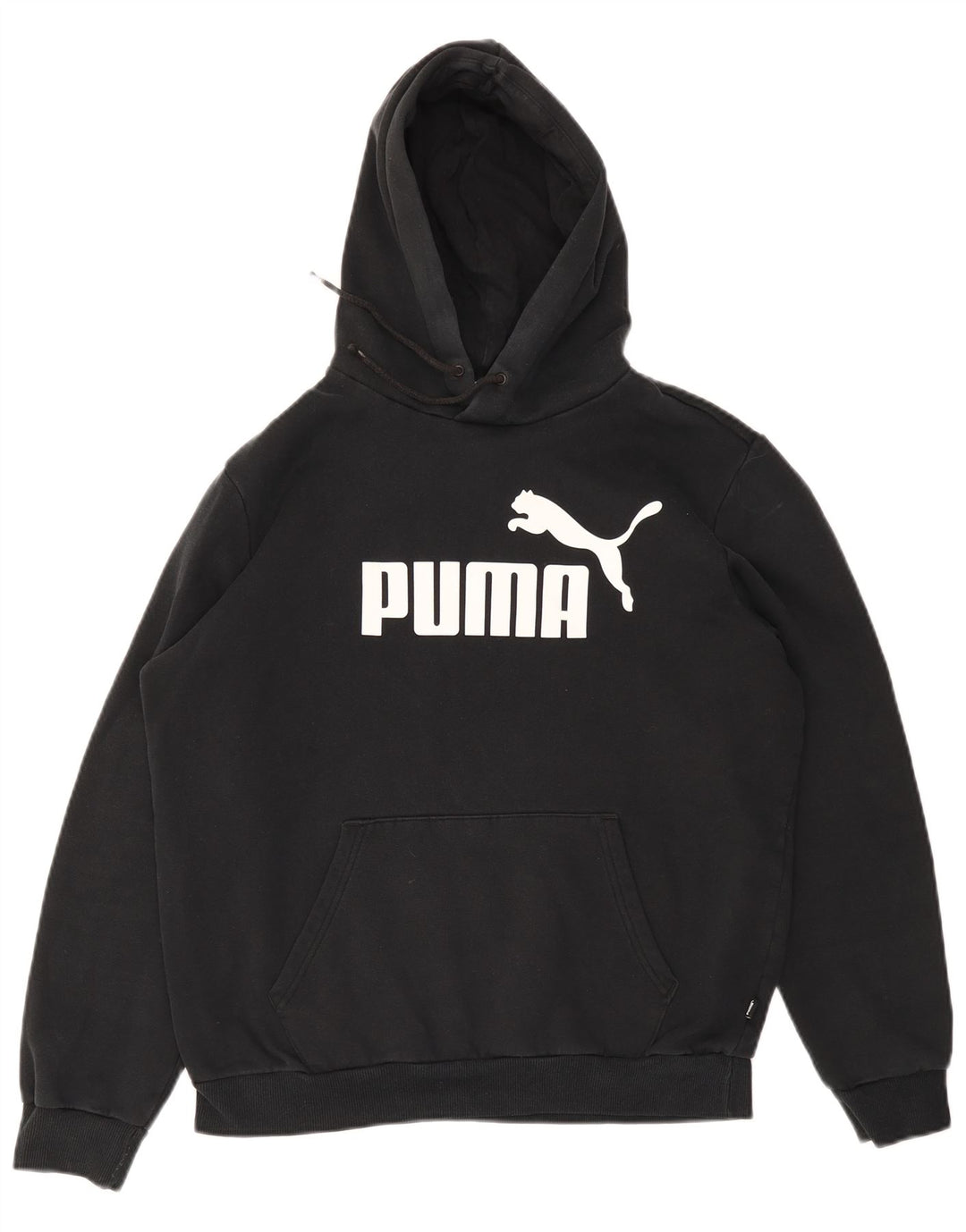 Ανδρικό γραφικό κουκούλα PUMA, μεσαίο μαύρο βαμβακερό