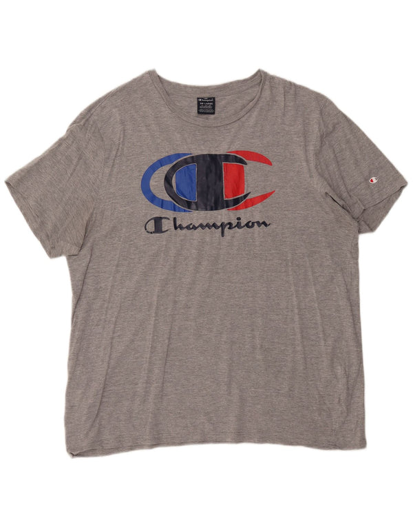 Γυναικείο γραφικό μπλουζάκι CHAMPION Top UK 22 3XL Γκρι βαμβακερό