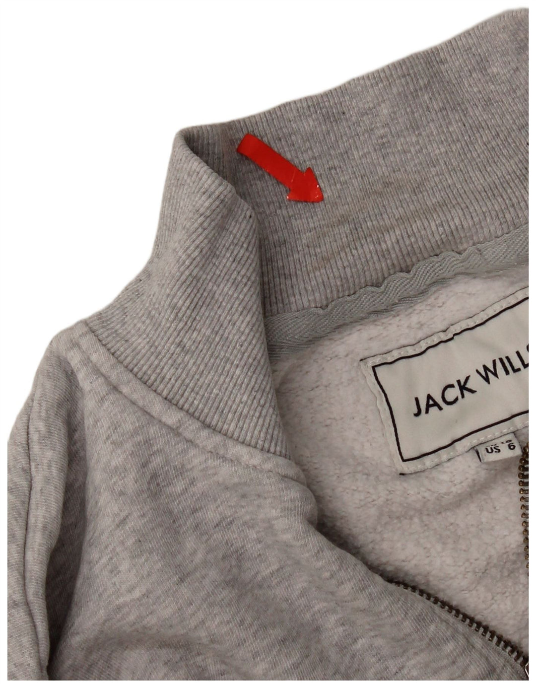 Jack Wills Γυναικεία φούτερ υπερμεγέθης Crop Jumper UK 10 Small Grey