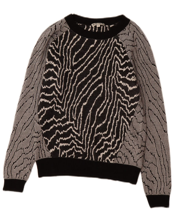 Γυναικεία φούτερ Reiss Abstract Pattern Jumper UK 6 XS Μαύρη βισκόζη