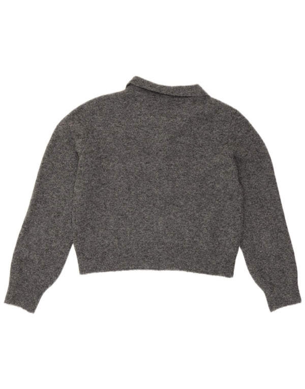 Zara γυναικείο πουλόβερ πόλο με λαιμόκοψη UK 10 Small Grey Flecked