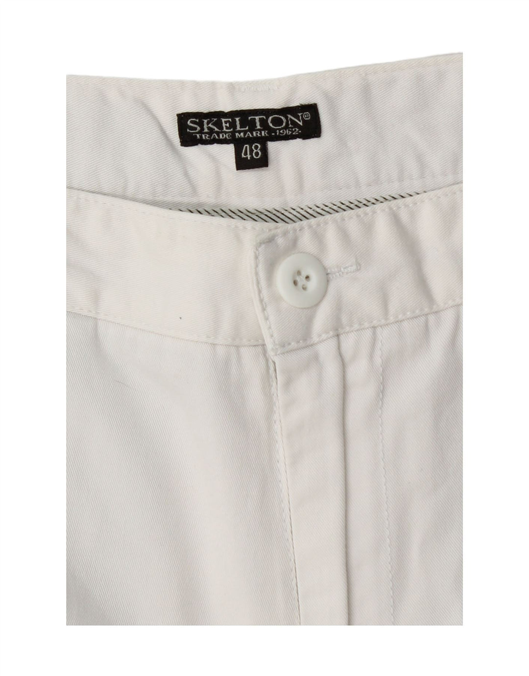 VINTAGE Ανδρικό σορτς Chino IT 48 Medium W32 Λευκό βαμβακερό