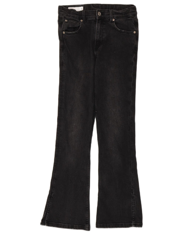 Zara Girls Flared Jeans 13-14 Years W26 L28 Grey Cotton