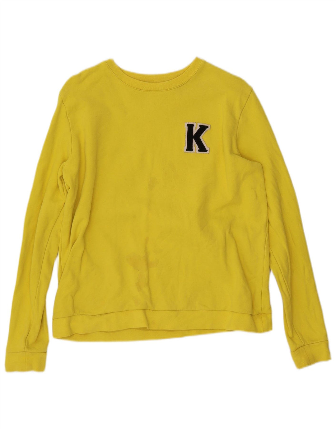KARL LAGERFELD Γυναικεία φούτερ Jumper UK 16 μεγάλο κίτρινο βαμβακερό