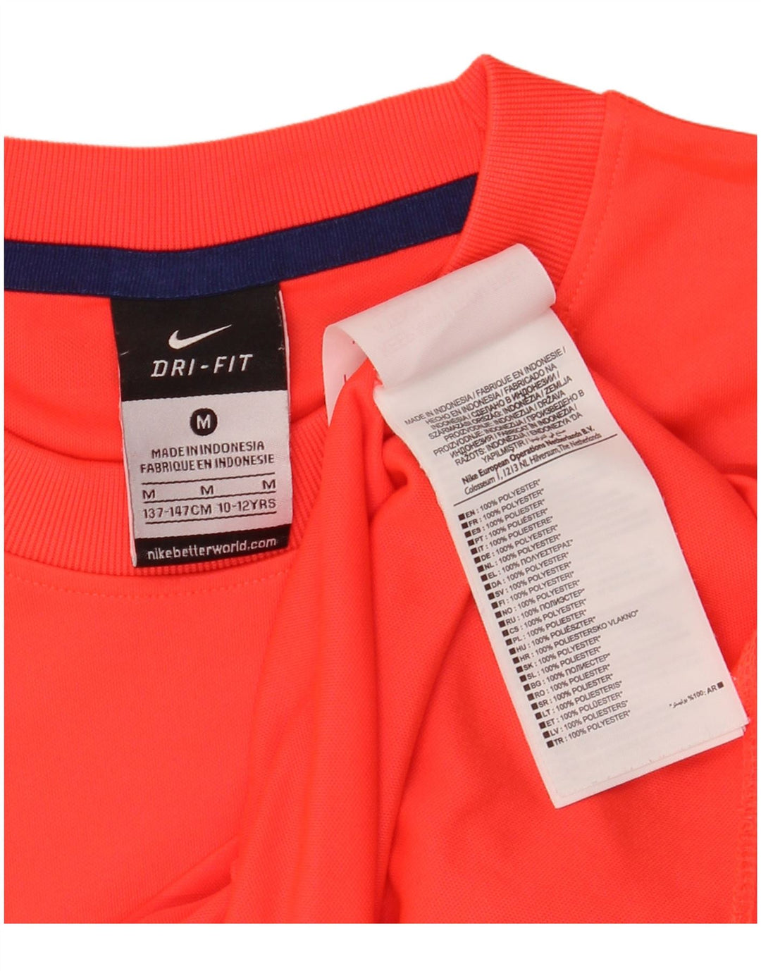 Γραφικό μπλουζάκι NIKE Boys Barcelona Top 10-11 ετών μεσαίο πορτοκαλί