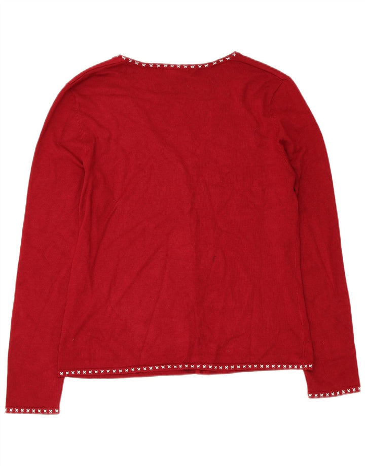 Γυναικεία ζακέτα LAURA ASHLEY UK 14 μεσαία κόκκινη βισκόζη