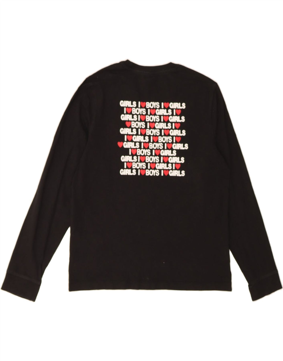 VANS Womens Graphic Top Long Sleeve UK 14 Large Black Cotton Vintage Vans and Second-Hand Vans from Messina Hembry 