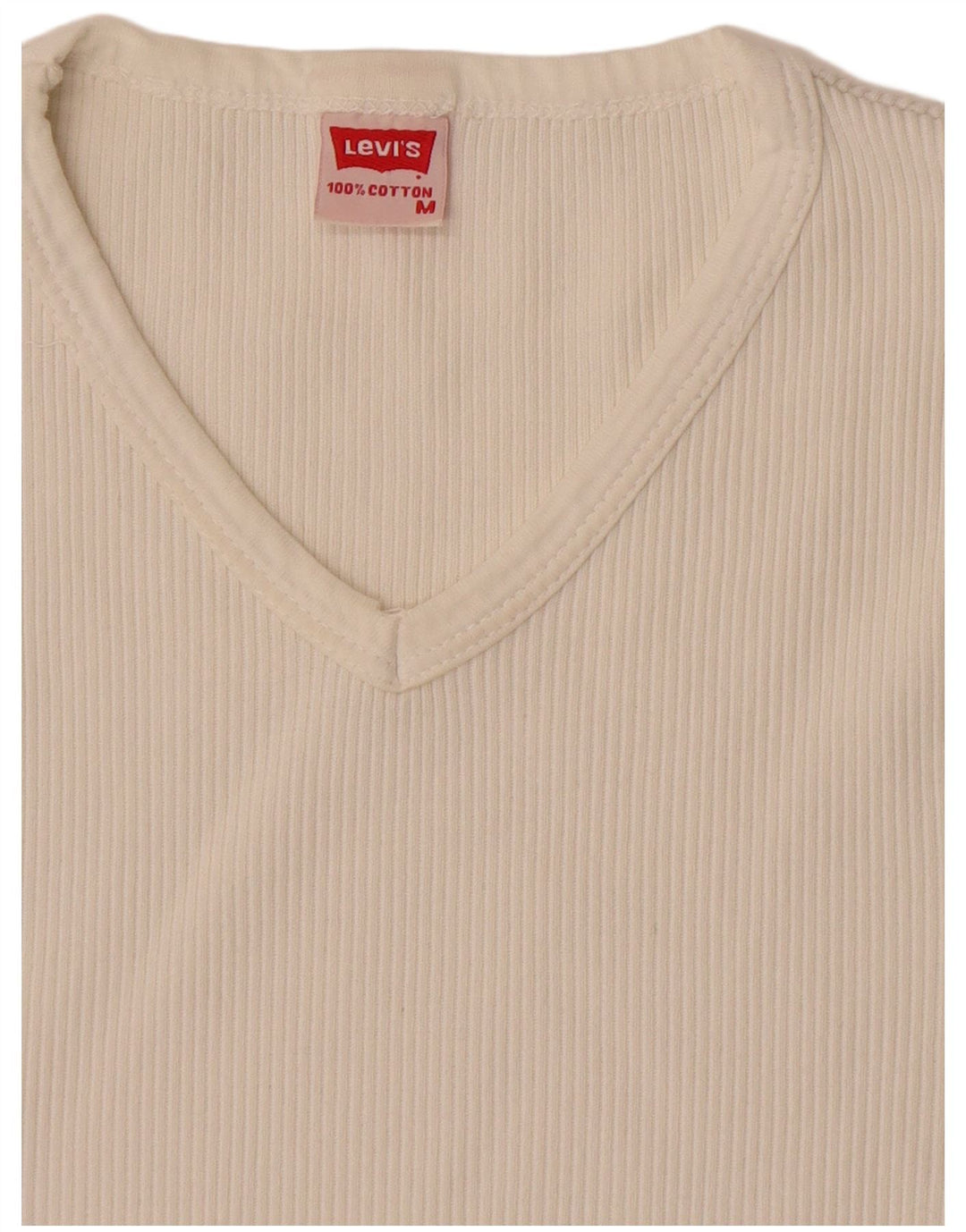 Γυναικείο T-Shirt Levi's Top UK 12 μεσαίο λευκό βαμβακερό