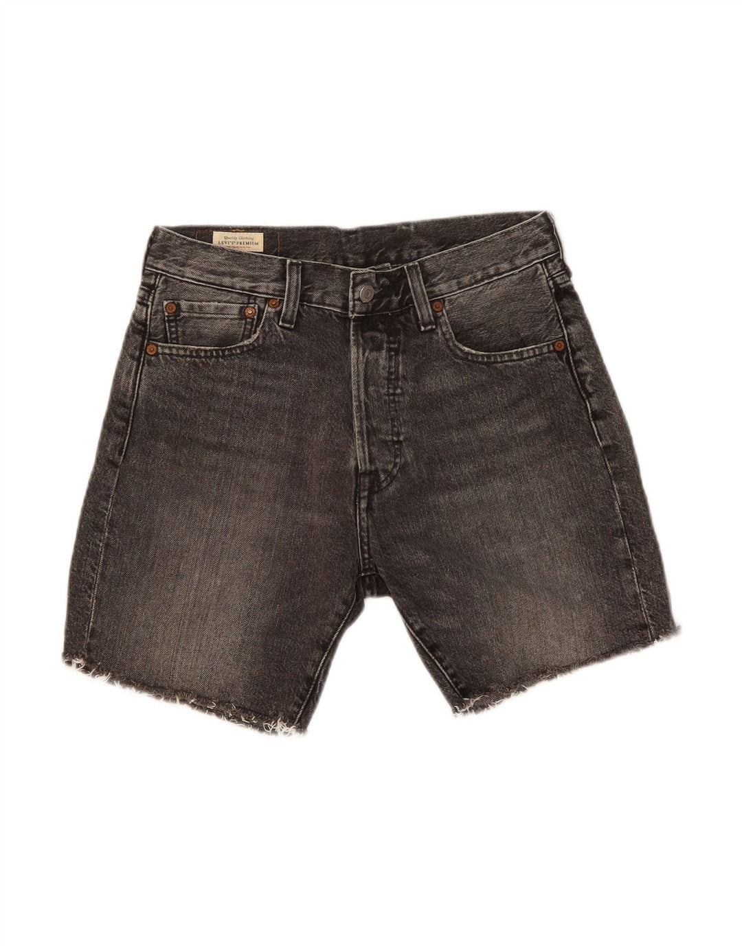 LEVI'S Womens 501 Denim Shorts W29 Medium Grey Cotton