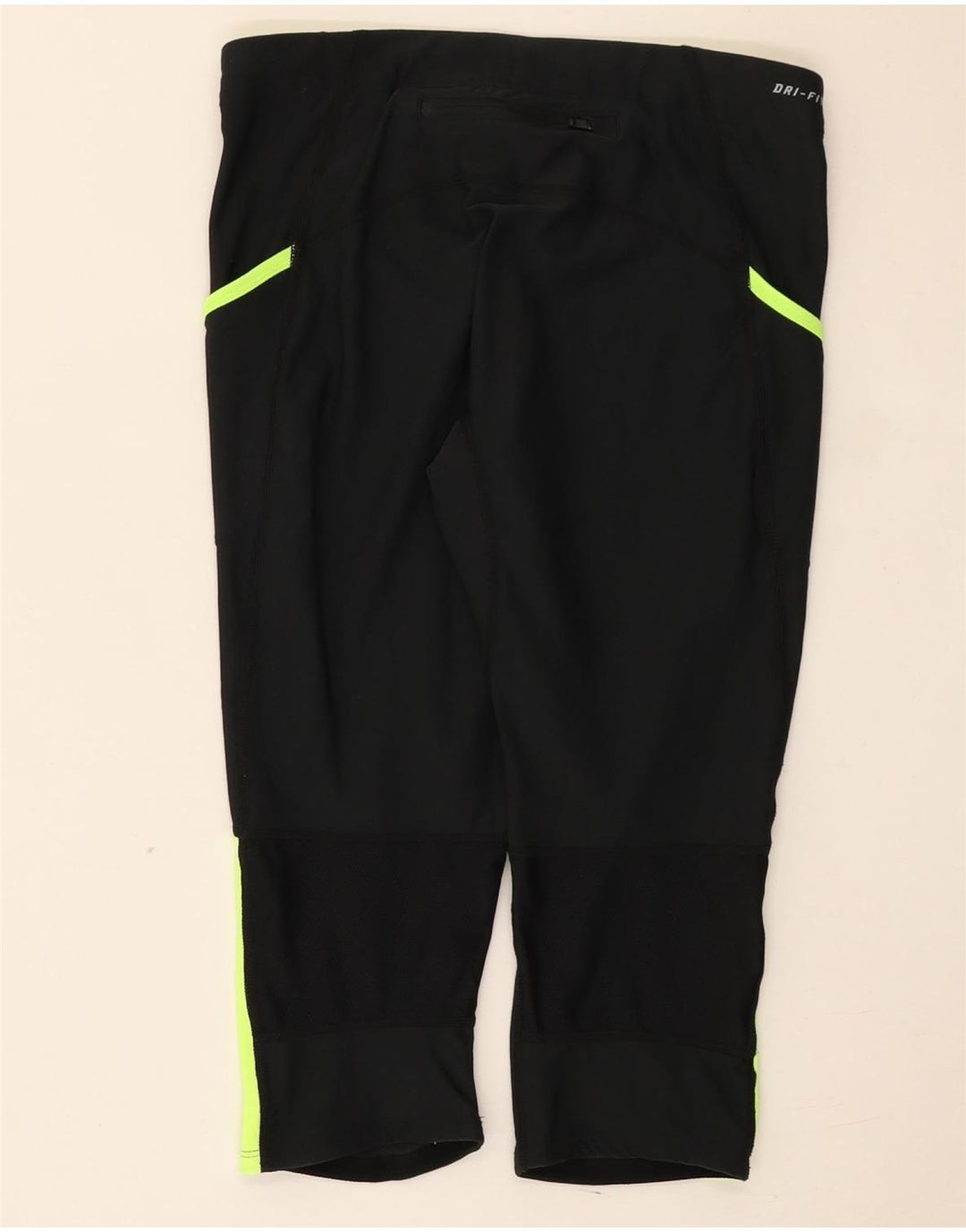 Γυναικεία κολάν Nike Dri Fit Capri UK 12 μεσαίου μαύρου χρώματος πολυεστέρας