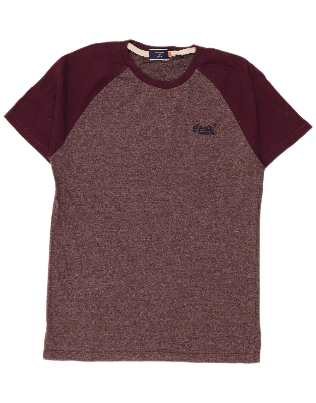 Ανδρικό μπλουζάκι Superdry Top Βαμβακερό μεσαίο μπορντό