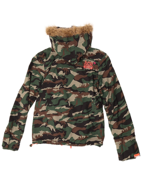 Superdry Γυναικείο Windcheater Windbreaker Jacket UK 10 Small Green Camouflage