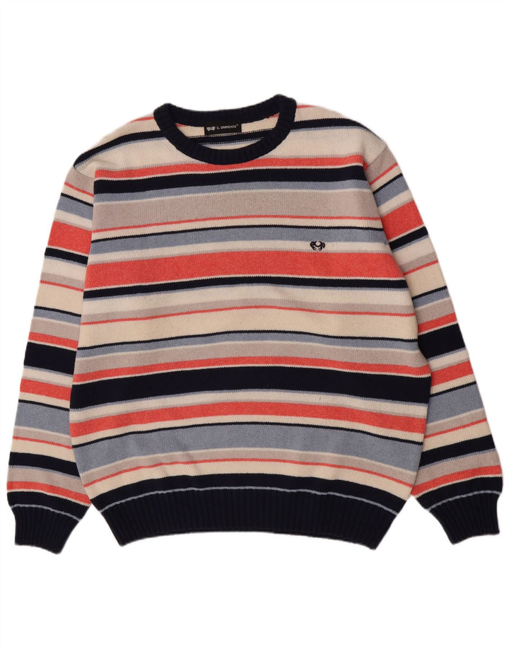 Ανδρικό πουλόβερ Il Granchio Crew Neck Jumper Μεγάλο πολύχρωμο ριγέ