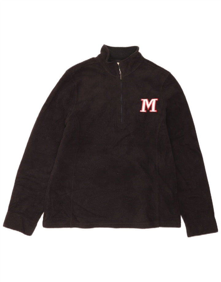 Γυναικείο φερμουάρ L.L.Bean Fleece Jumper UK 10 Small Black Polyester