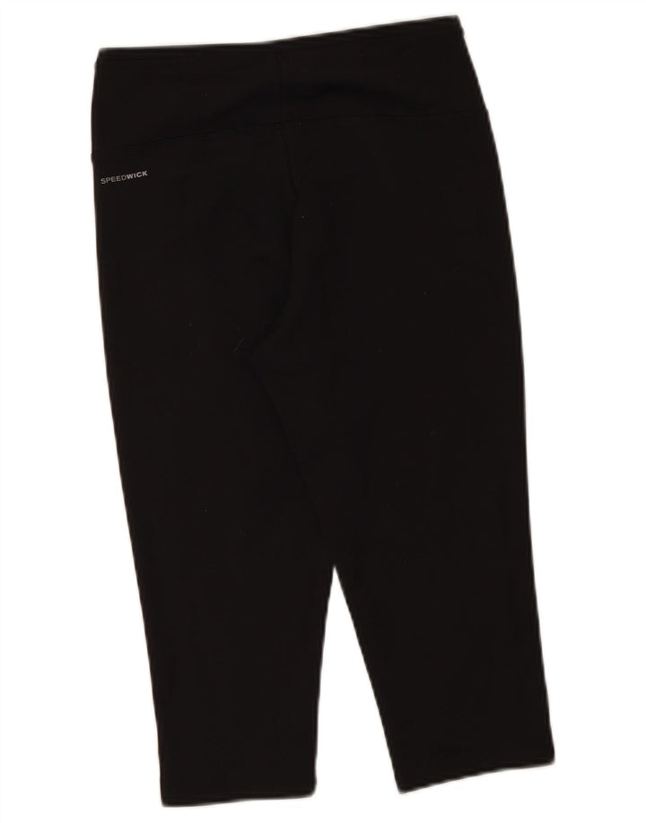 Reebok Γυναικεία Κάπρι Κολάν UK 8/10 Μικρός Μαύρος Πολυεστέρας