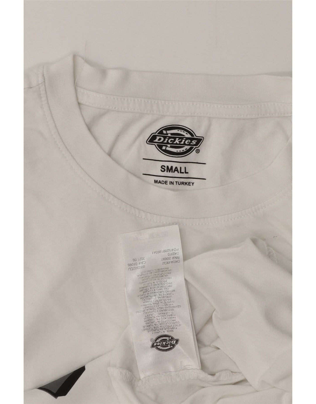 DICKIES Ανδρικό γραφικό T-Shirt Top Μικρό λευκό βαμβακερό