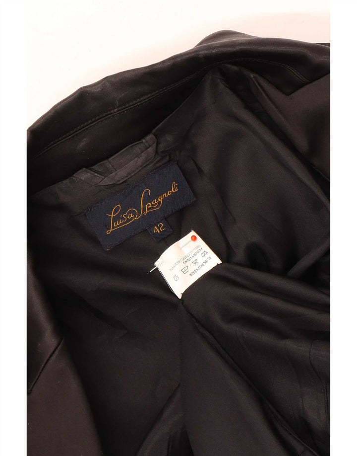 Luisa Spagnoli Γυναικείο Μπουφάν 1 Κουμπί Blazer IT 42 Medium Black Acetate