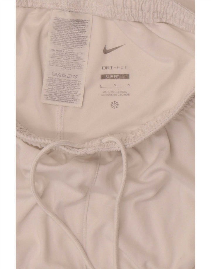 Ανδρικό Nike Dri Fit Slim αθλητικό σορτς μεγάλο λευκό πολυεστέρα