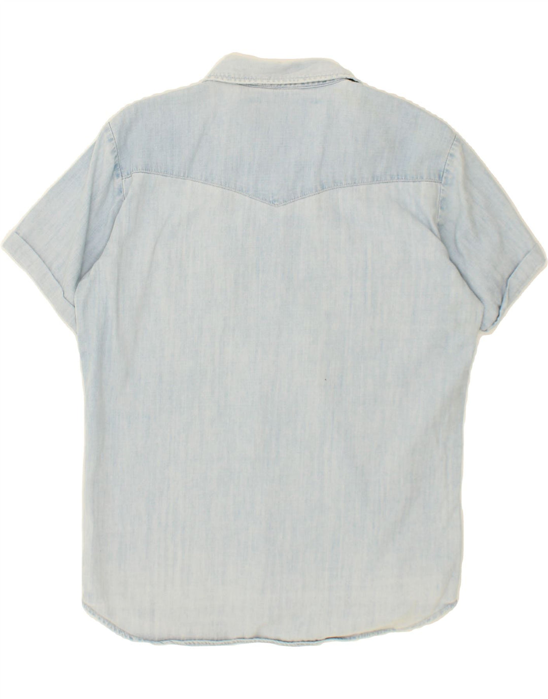 LEE Mens Short Sleeve Shirt Medium Blue Cotton Vintage Lee and Second-Hand Lee from Messina Hembry 