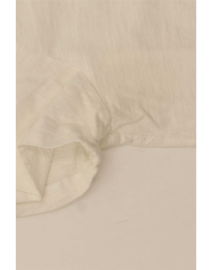 Joules Γυναικείο T-Shirt Top UK 12 μεσαίο λευκό βαμβακερό