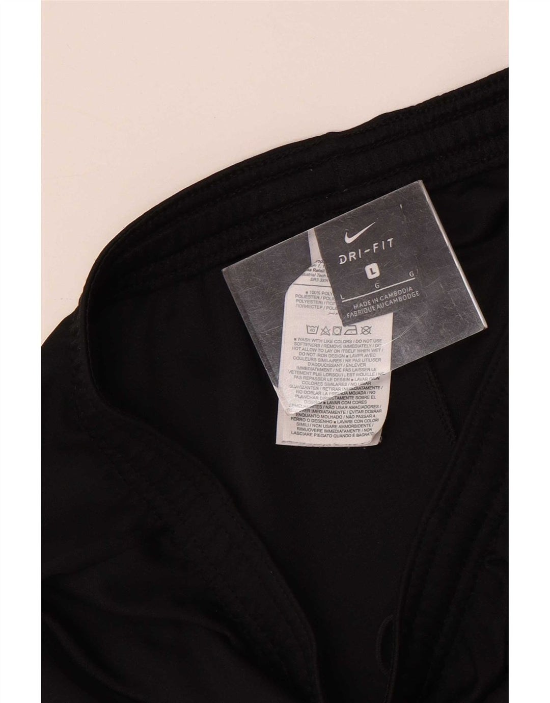 Ανδρικό αθλητικό σορτς Nike Dri Fit, μεγάλο μαύρο πολυεστέρα