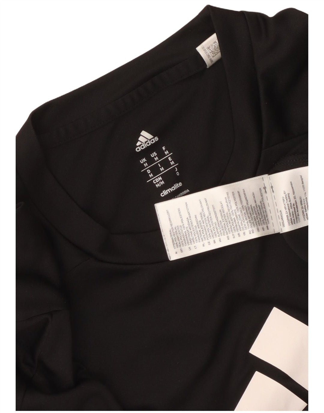 Ανδρικό γραφικό T-Shirt Adidas Climalite Top Medium Μαύρο Πολυεστέρας