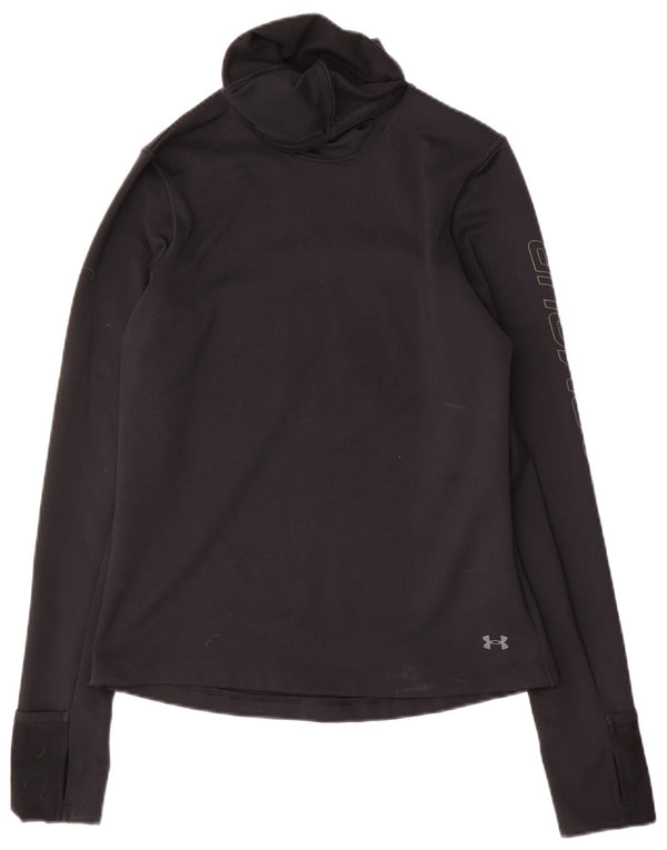 Under Armour Γυναικείο Cold Gear Graphic Top Μακρύ μανίκι UK 10 Small Black