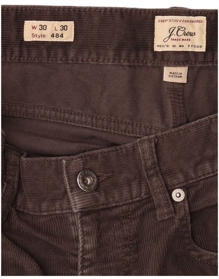 J. CREW Ανδρικό παντελόνι 484 Slim κοτλέ W30 L30 Γκρι βαμβακερό