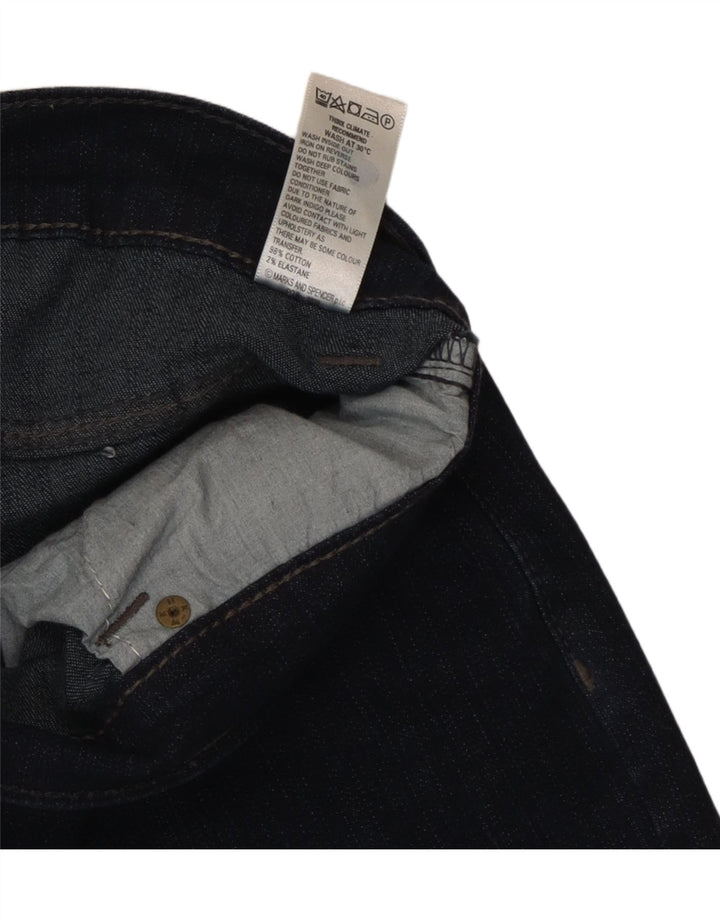 Marks & Spencer Γυναικεία Short Bootcut Jeans UK 10 Small W27 L28 Navy Blue