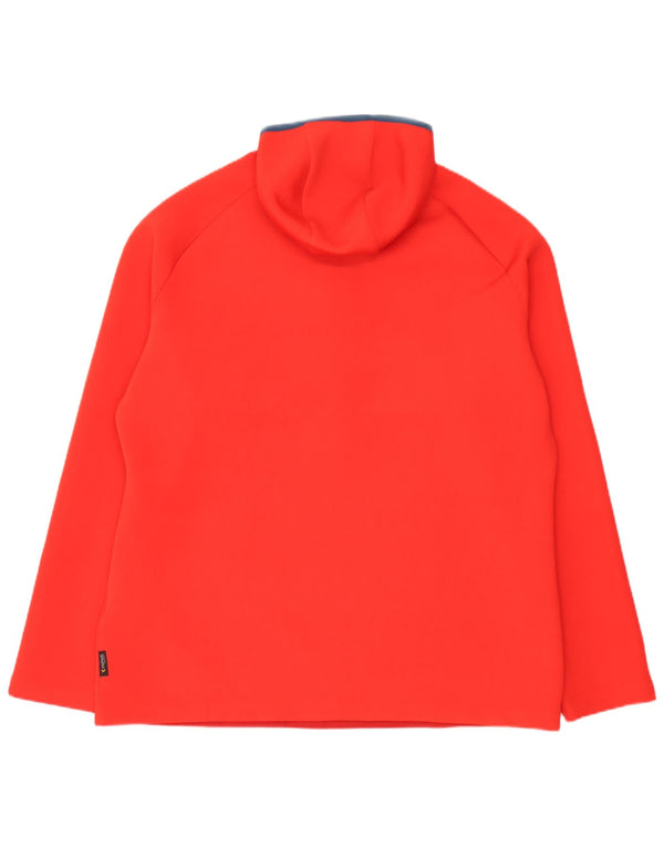 Jack Wolfskin Ανδρική κουκούλα με φερμουάρ με λαιμόκοψη φλις άλμα UK 48 3XL Red Colourblock