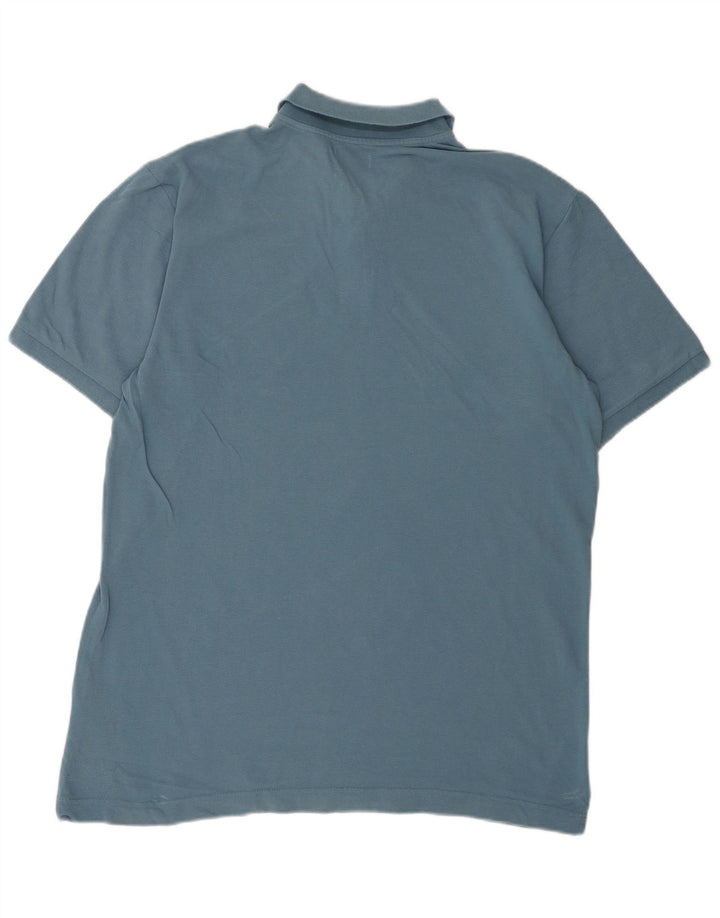 Ανδρικό μπλουζάκι πόλο Kappa μεγάλο μπλε βαμβακερό