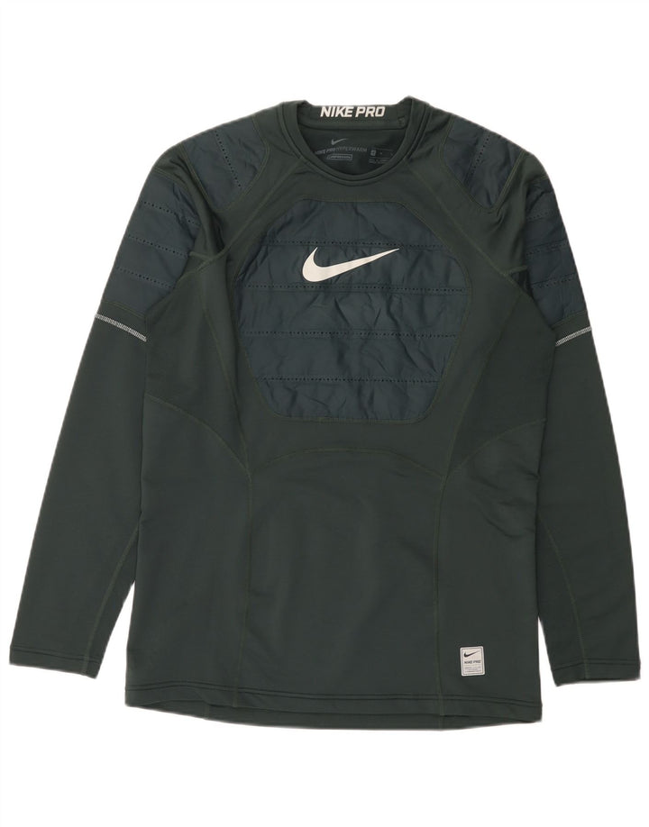 Ανδρικό γραφικό τοπ Nike με μακρυμάνικο μεσαίο πράσινο χρώμα πολυεστέρας