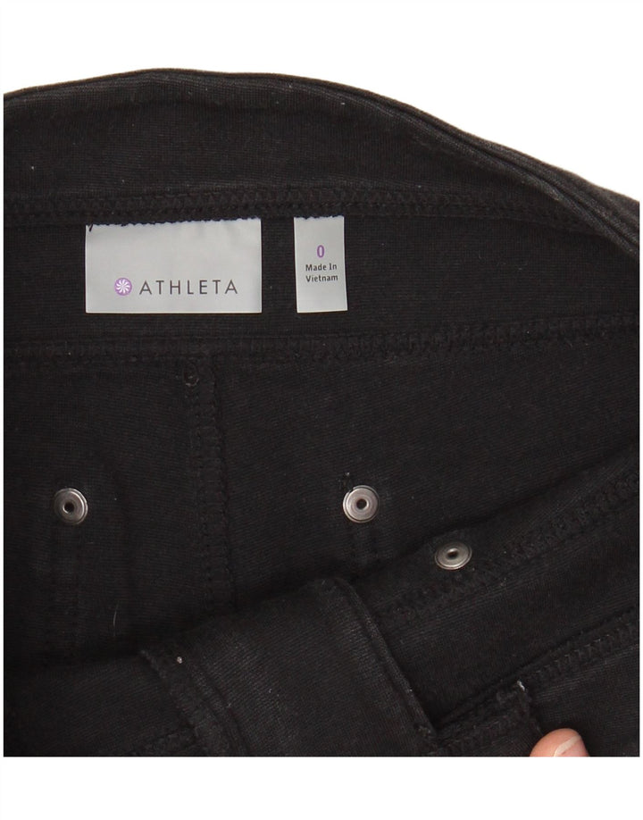 ATHLETA Γυναικείο Skinny Παντελόνι Cargo US 0 XS W28 L27 Μαύρο βαμβακερό