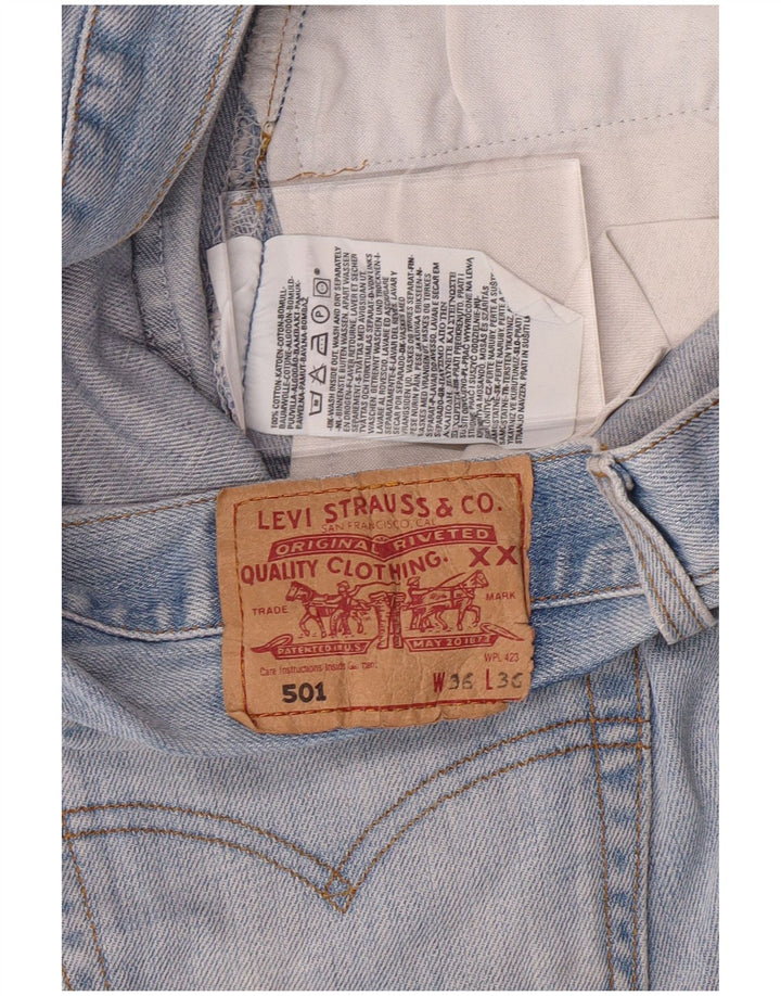 LEVI'S Ανδρικό τζιν 501 ίσιο W36 L31 Μπλε βαμβακερό