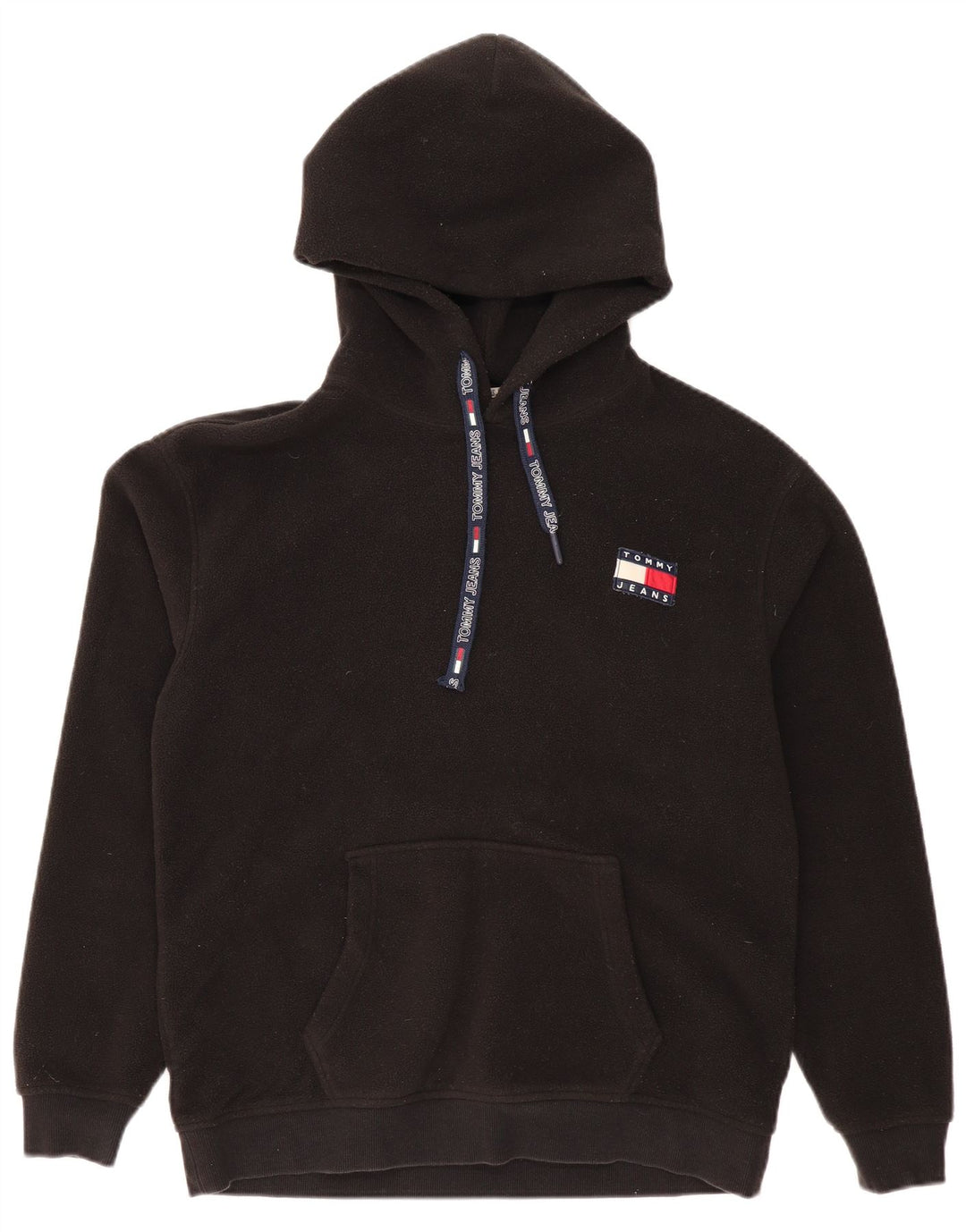 TOMMY HILFIGER Ανδρική κουκούλα Fleece Jumper Μεσαίο μαύρο πολυεστέρα